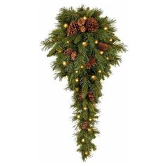 Настенный декор капля с еловыми шишками, 50 LED ламп, 91 см, National Tree Company 31PC3TDL/PC-3TDL-2