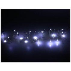 Гирлянда капельки, 20 холодных белых mini- LED, серебристая проволока, 1.9+0.3 м, батарейки, SNOWHOUSE LDM020W- BO