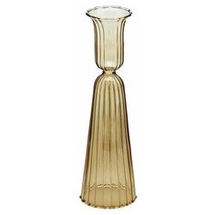 Подсвечник реджиния, стекло, прозрачный золотой, 18 см, EDG 104934-01