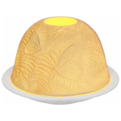 Подсвечник для чайной свечи волшебные бабочки, фарфор, 8х12 см, SHISHI 30659