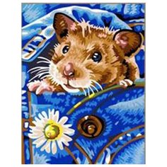 Алмазная мозаика Хомяк (На подрамнике), ТМ Цветной 30x40 см.