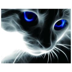 Алмазная мозаика Синие глаза (На подрамнике), ТМ Цветной 40x50 см.