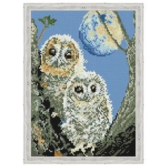 Алмазная мозаика Раздумья при луне (На подрамнике), ТМ Цветной 30x40 см.