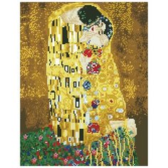 Алмазная мозаика Густав Климт Поцелуй (На подрамнике), ТМ Цветной 40x50 см.