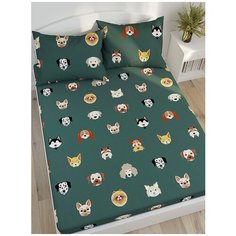 Простынь Сказка "Dogs " 150х215 см 1,5-спальная