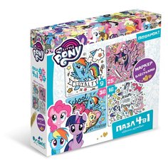 Пазл 4 в 1 My little pony "Школа дружбы" + глиттерный маркер Origami