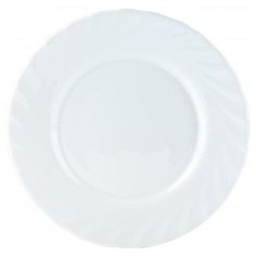 Тарелка десертная Luminarc "Трианон" 195мм, стеклянная, белая, 1шт.
