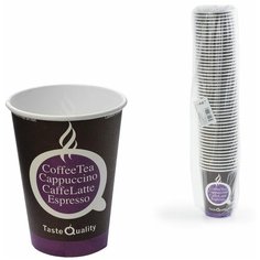 TasteQuality Стакан одноразовый бумажный однослойный, 300 мл, 50 шт., коричневый