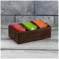 Шкатулка для чайных пакетиков 3 отделения Мастер Рио