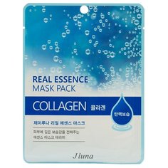 Juno тканевая маска Real Essence Mask Pack с коллагеном, 25 мл