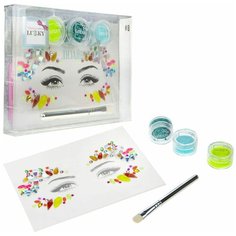 Lukky "Дизайнер-Сет #8" набор для дизайна лица и тела с блёстками, кистью, стразами (Т20211)