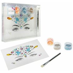 Lukky "Дизайнер-Сет #7" набор для дизайна лица и тела с блёстками, кистью, стразами (Т20210)