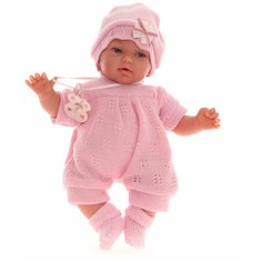 17089 Кукла шарнирная Лючия в розовом, 29 см, мягконабивная Antonio Juan