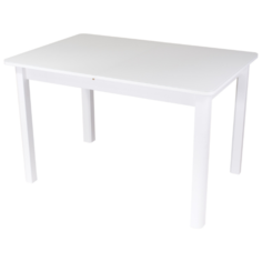 Стол кухонный раздвижной со стеклом Танго ПР-1 БЛ ст-БЛ 04 БЛ Домотека