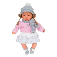 Интерактивная кукла Antonio Juan Ноэлия в розовом, озвученная, 37 см, 1563