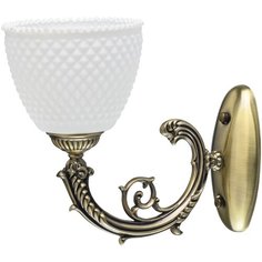 Настенный светильник MW-Light Фелиция 114020101, E14, 40 Вт, кол-во ламп: 1 шт., цвет арматуры: бронзовый, цвет плафона: белый