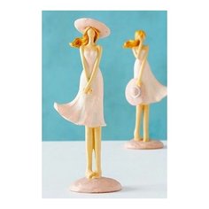 Декоративная статуэтка романтичная курортница в шляпе, полистоун, 16 см, Boltze 2010816-1