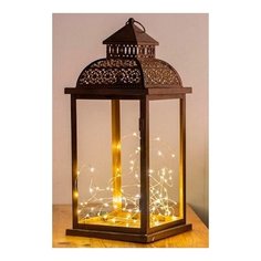 Гирлянда светлячки, 80 тёплых белых mini LED- огней, 4 м, серебристый провод, батарейки, Koopman International AX8702030/