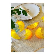 Декоративная светодиодная гирлянда лунная компания, на батарейках, 8 тёплых белых LED- огней, 1.05 м, прозрачный провод, Star Trading