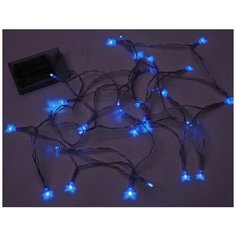 Гирлянда капельки света, 50 синих LED- огней, 5+0.3 м, прозрачный провод, батарейки, Koopman International AXS300360- с