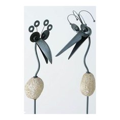 Штекеры садовые птички джанго, металл, серые, 120 см (2 шт.), Boltze 2009374-boltze