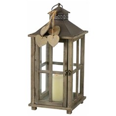 Винтажный фонарь керцен, дерево, стекло, 50 см, Boltze 1007575-9821301