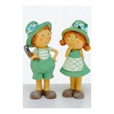 Фигуры для сада франек И франешка, полистоун, 20 см (2 шт.), Boltze 2010803-boltze