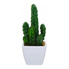 Искусственное растение кактус (Цереус) в горшке, пластик, 14 см, Boltze 1002232-2