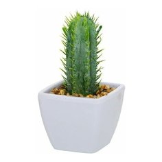 Искусственное растение кактус (Эуфорбиум) в горшке, пластик, 14 см, Boltze 1002232-4