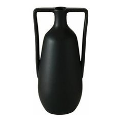 Керамическая ваза амфора мелаксия малая, чёрная, 20 см, Boltze 2009768-boltze