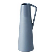 Керамическая ваза кувшин урсула, конусная, серая, 21 см, Boltze 2009775-2