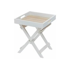 Сервировочный столик поднос COZY TIME, дерево, белый, 36х30 см, Boltze 1001621-boltze