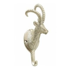 Металлический крючок для одежды элегантный козерог, серебряный, 18х8 см, Boltze 1541000-1