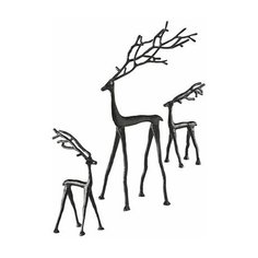 Набор статуэток олени фродди, черные, 29-67 см, Boltze 1017699-набор