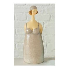 Декоративная статуэтка купальщица селестина в сером, полистоун 20 см, Boltze 2010487-серая