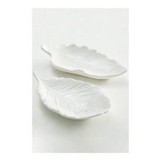 Декоративные блюда милли, керамические, белые, 21 см (2 шт.), Boltze 3914900-boltze