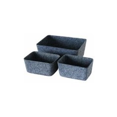 Корзинки из войлока нарвин, серые, высота 7-9 см (3 шт.), Boltze 2005326-boltze