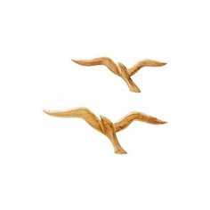 Интерьерное украшение на стену чайки над морем, манговое дерево, 36-46 см (2 шт.), Boltze 1007948-boltze