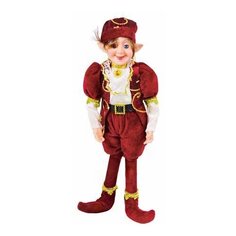 Новогодняя кукла эльф весёлого праздника (Мальчик), 25 см, Due Esse Christmas N.XL2018042-мальчик