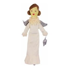 Кукла на ёлку модный ангел (в платье), текстиль, 40 см, Due Esse Christmas CB-18851A/18849A-2