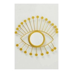 Настенное зеркало солнечное ОКО, металл, золотое, 33 см, Boltze 2011165-boltze