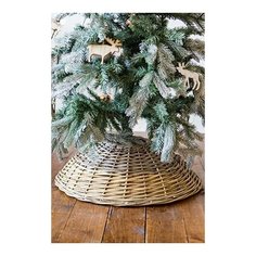 Плетёная корзина купол для декорирования основания елки, натуральное дерево, 87х22 см, Koopman International J11700100