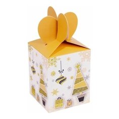 Подарочная коробка элегантное рождество (с ёлкой), 10х10х12.5 см, Due Esse Christmas (CB2-1824)CB3-1923-1