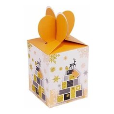 Подарочная коробка элегантное рождество (с оленем), 10х10х12.5 см, Due Esse Christmas (CB2-1824)CB3-1923-3