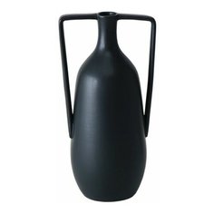 Керамическая ваза амфора мелаксия, чёрная, 35 см, Boltze 2009769-boltze