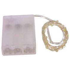 Гирлянда светлячки, 40 холодных белых mini LED-огней, 2 м, серебристый провод, батарейки, Koopman International AX970102