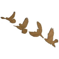 Панно настенное из дерева AFI DESIGN "Птицы", дуб