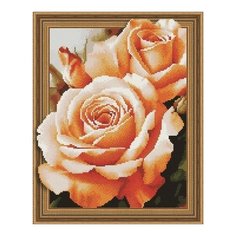 Алмазная мозаика Чайные розы, PaintBoy 40x50 см.