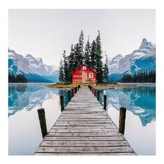 Картина по номерам Домик в горах, 30x30 см. Molly