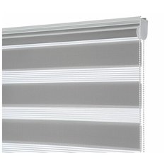 Рулонная штора DECOFEST День-Ночь Бейс Серый 160x180